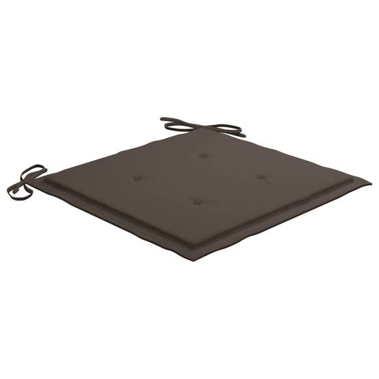 Chaises de jardin empilables Teck solide taupe 60 x 57.5 x 90 cm - PANGIVO - Image 8