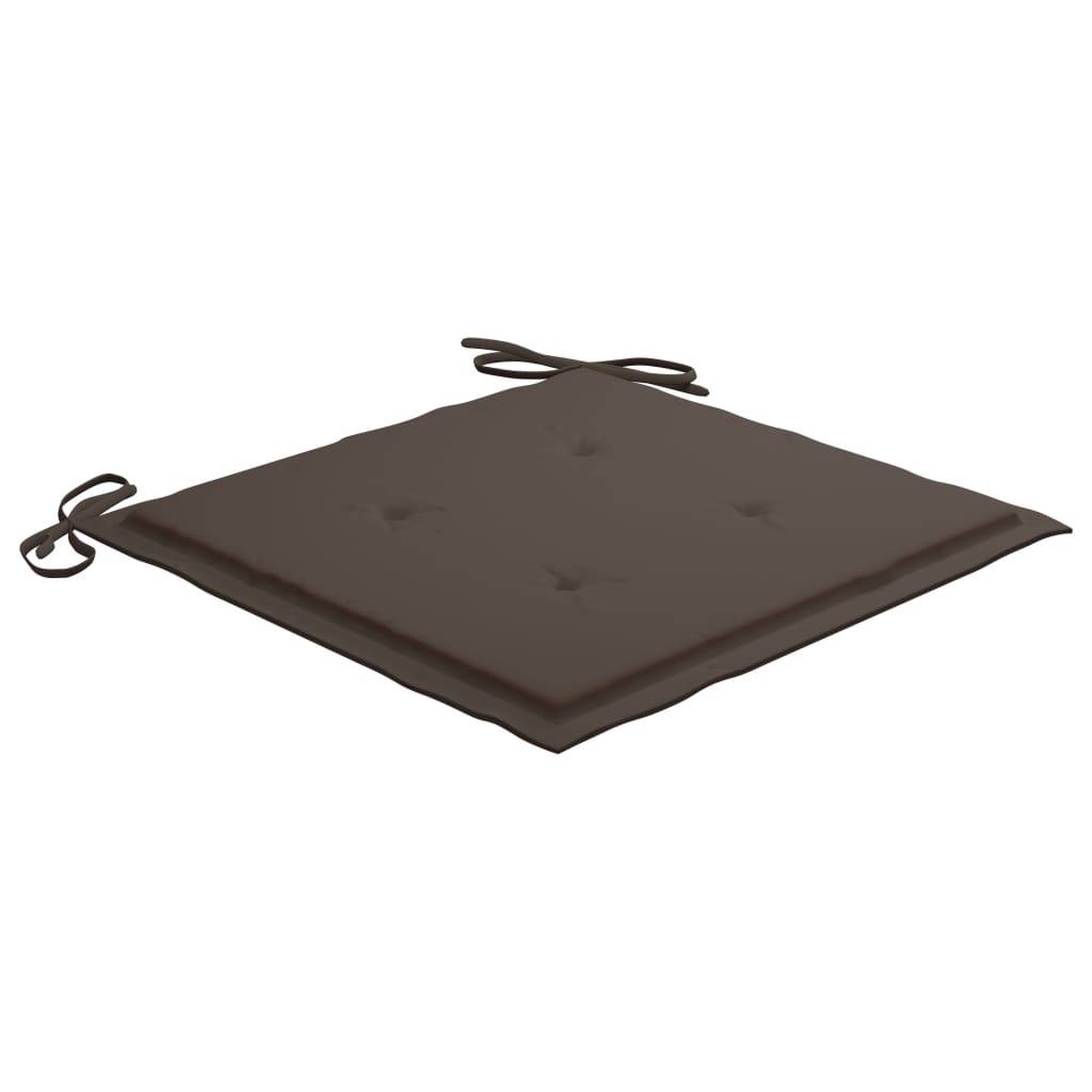 Chaises de jardin empilables Teck solide taupe 60 x 57.5 x 90 cm - PANGIVO - Image 8