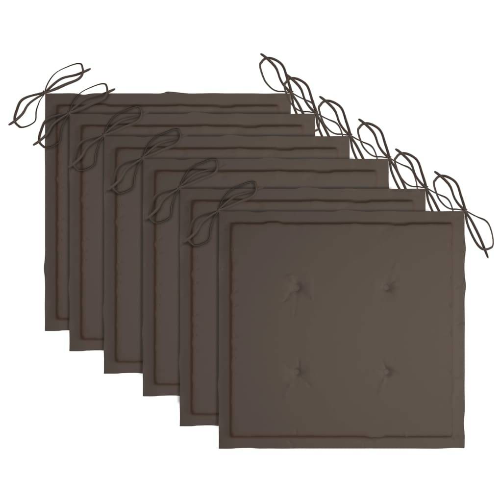 Chaises de jardin empilables Teck solide taupe 60 x 57.5 x 90 cm - PANGIVO - Image 7