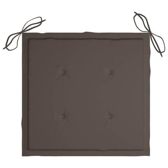 Chaises de jardin empilables Teck solide taupe 60 x 57.5 x 90 cm - PANGIVO - Image 9