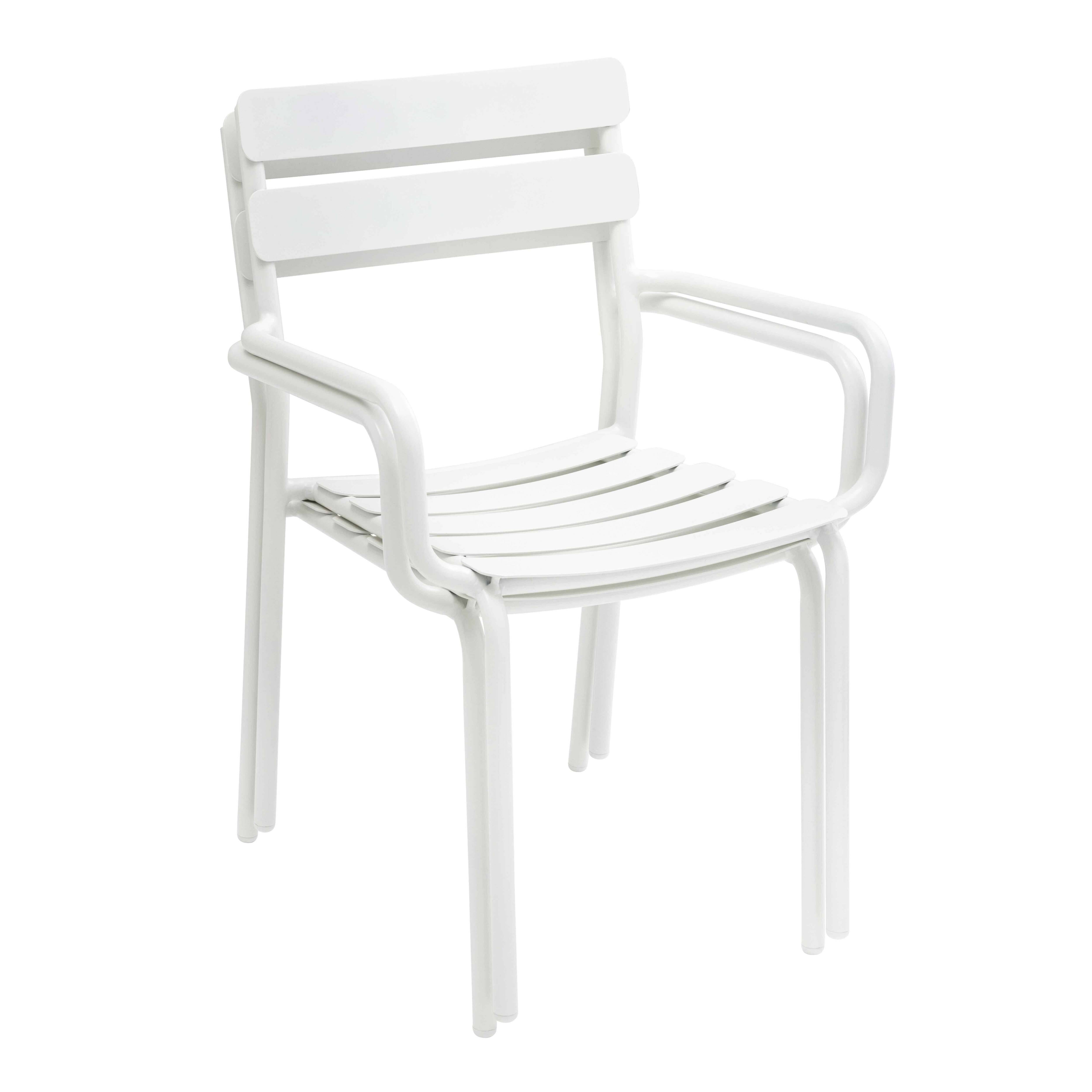 Oviala - Ensemble table de terrasse 70cm et 2 fauteuils blanc Almada - Oviala - Imagen 6