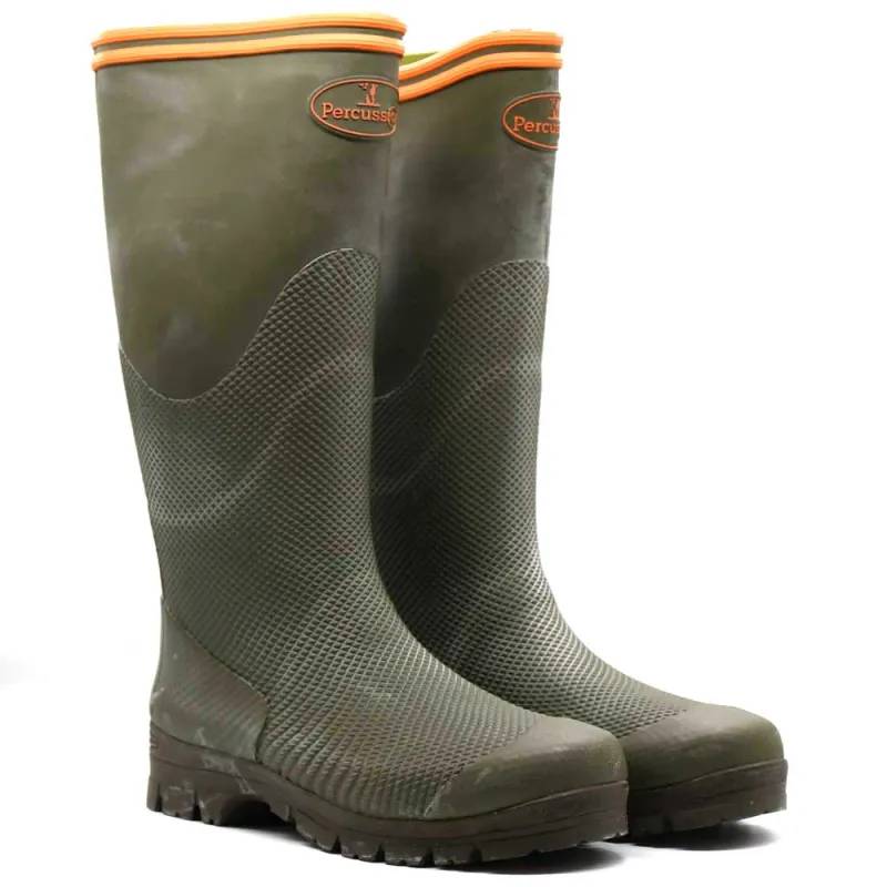 Bottes Percussion Stronger antidérapantes caoutchouc jersey Kaki Percussion - Image 4