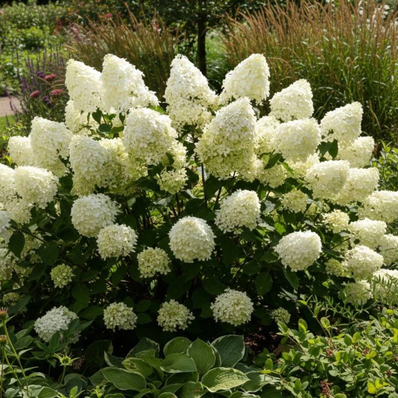 Hortensia paniculata Limelight, Hydrangea paniculata à fleurs Blanche - feuillage Caduc - Pot de 7,5L - 60/80 cm-  hauteur à maturité De 1,00 m à 1,50 - Imagen 7
