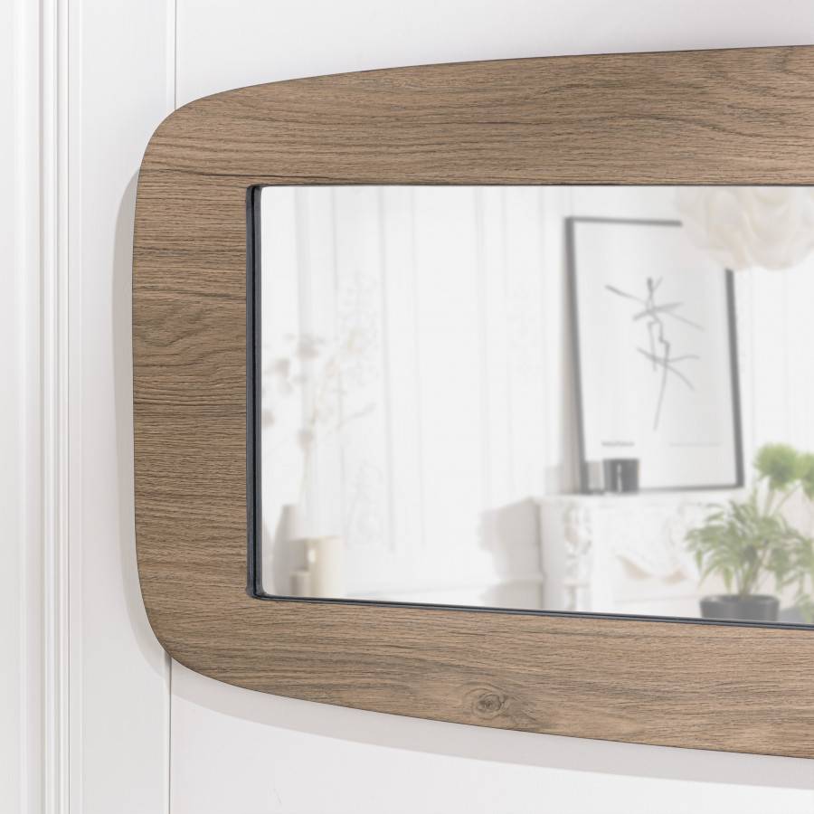 Macabane - FLEUR - Miroir rectangulaire angles arrondis 120x40cm couleur mocha - Imagen 3