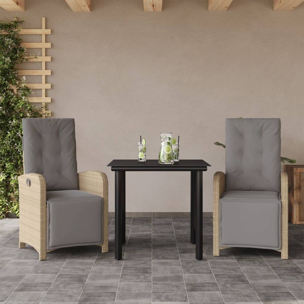 ComfortXL - Salon de Jardin 2 Personnes Beige, 2 Fauteuils de Relaxation Multi-positions en Résine Tressée – ComfortXL Outdoor Living
