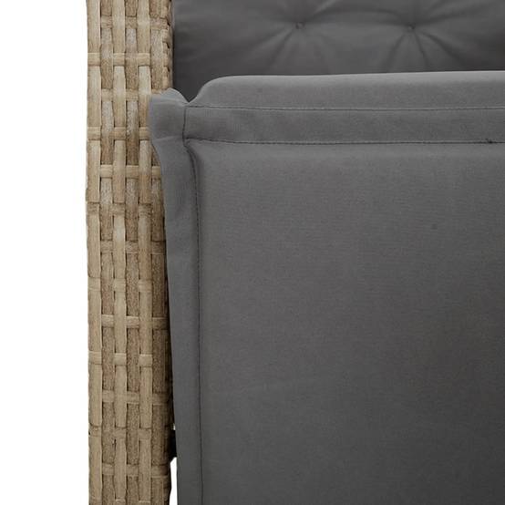 Salon de Jardin 2 Personnes Beige, 2 Fauteuils de Relaxation Multi-positions en Résine Tressée – ComfortXL Outdoor Living - Image 6