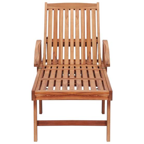 Set 2 Lits Extérieur Teck Massif Roulettes et Coussins Noir – ComfortXL Outdoor Living - Imagen 8