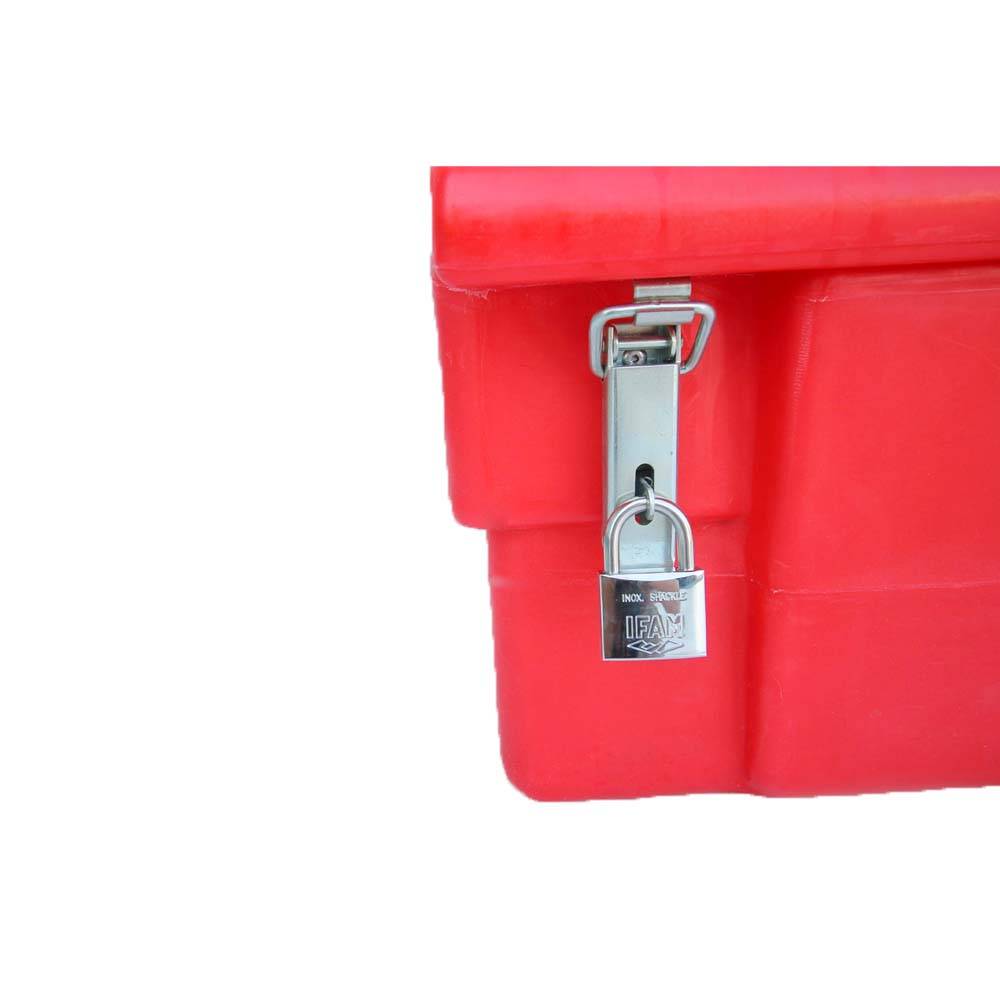 Bac à sable incendie/ à sel de déneigement 300l avec grenouillères+cadenas-lot de 6-plast'up rotomoulage - Imagen 4