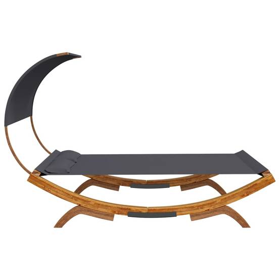 Vidaxl - Lit repos et auvent 165x203x126 cm Bois courbé Anthracite vidaXL 313954 - Image 4