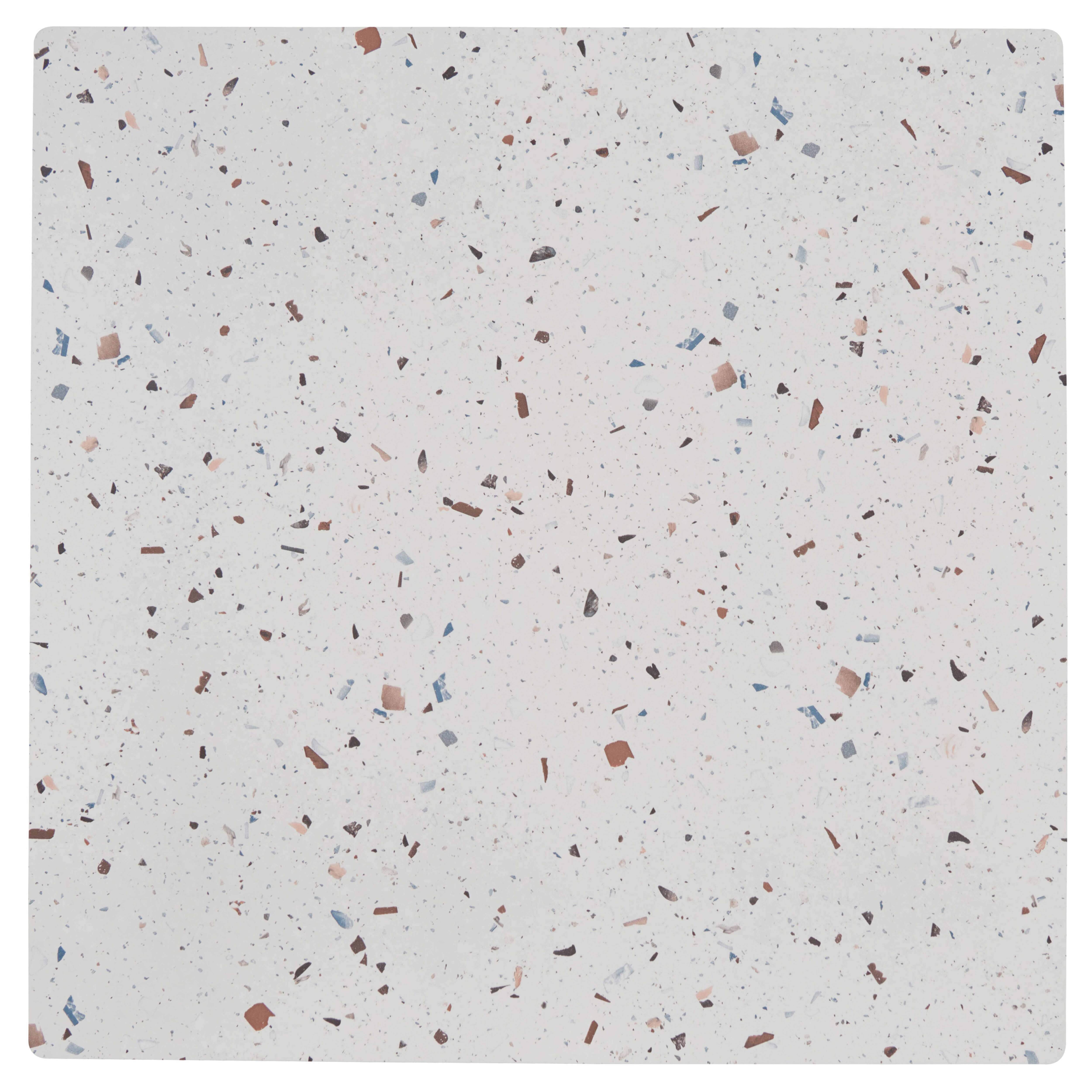 Oviala - Ensemble table haute stratifié terrazzo et 2 chaises blanc - Oviala - Imagen 6