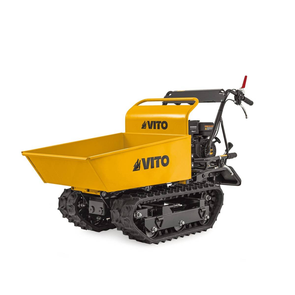 Mini Dumper à chenilles Moteur Loncin 196Cm3 Essence 6.5CV - Brouette à chenilles Transport Charge 300kg 4.8KW Chantier VITO