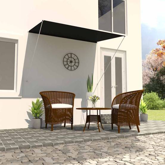 Store banne | Auvent rétractable 200x150 cm Anthracite Maison Chic - Image 2