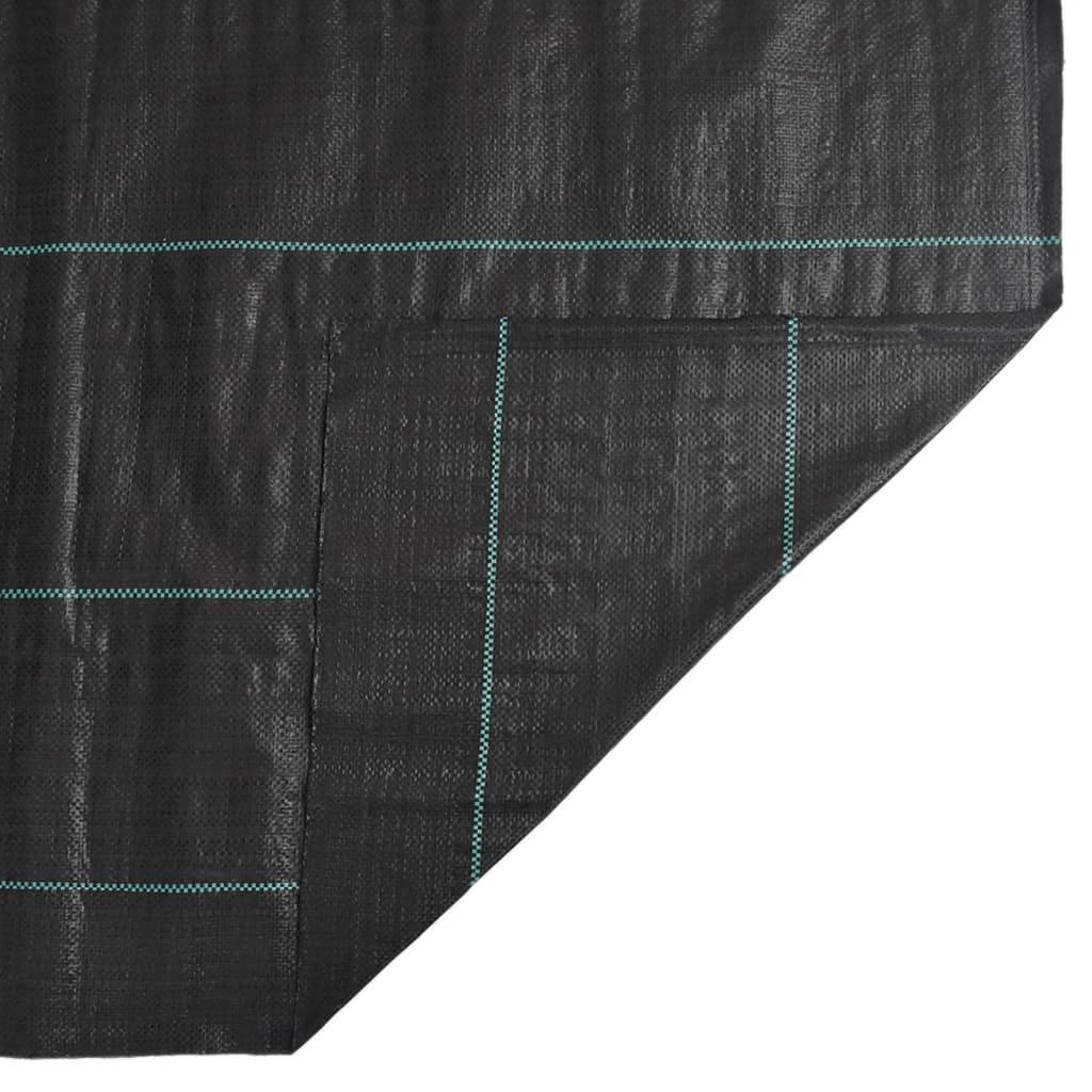 Toile de Paillage 60g/m² Anti-Mauvaises Herbes pour Jardin Potager Allée 4x10 m Noir - ComfortXL Outdoor Living - Image 7