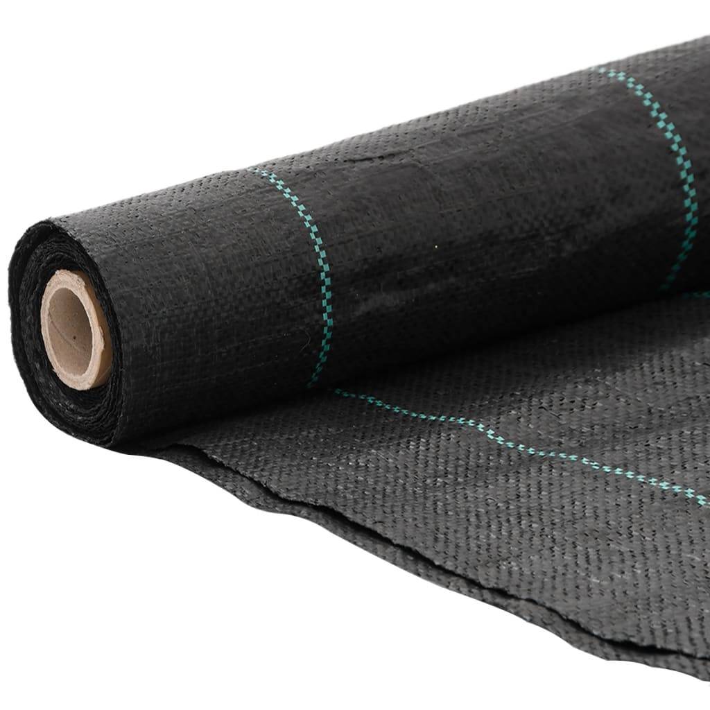 Toile de Paillage 60g/m² Anti-Mauvaises Herbes pour Jardin Potager Allée 4x10 m Noir - ComfortXL Outdoor Living - Image 3