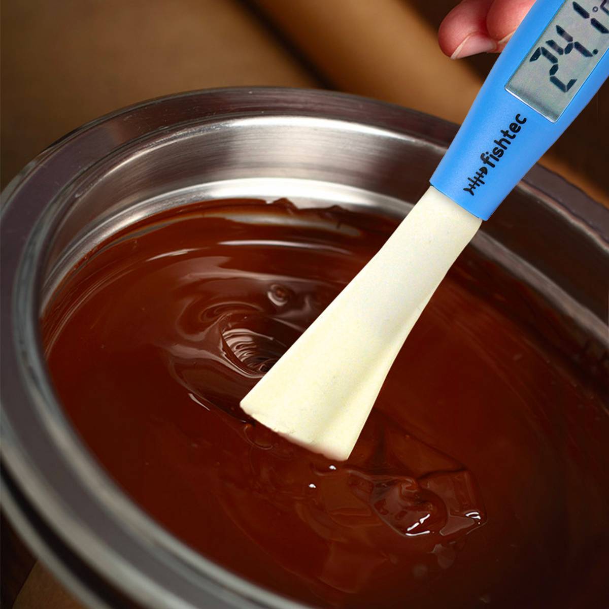 Fishtec - Spatule Thermomètre de Cuisson à Viande, Sauce, Chocolat, Pâtisserie, Bain Marie Affichage Digital - Image 6