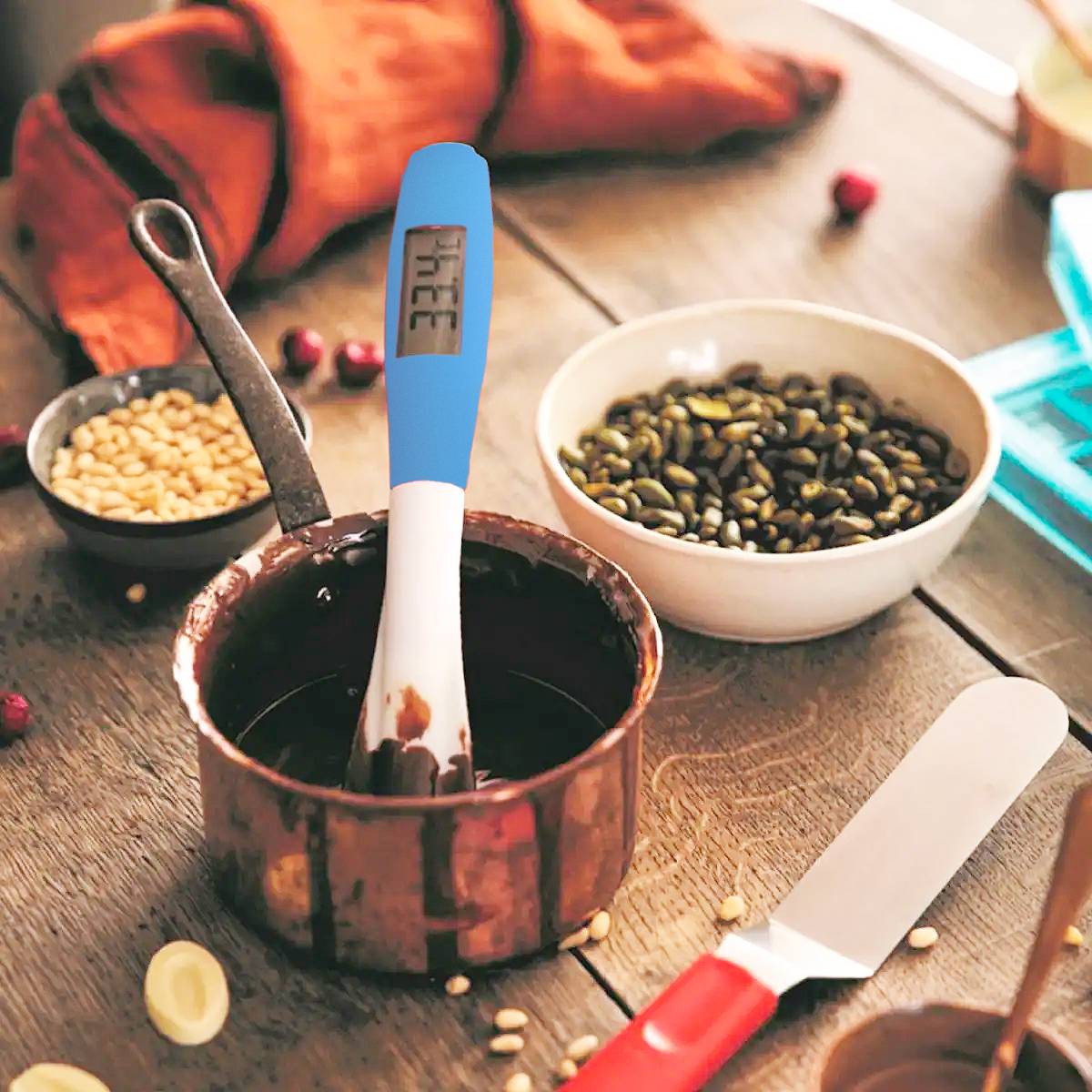 Fishtec - Spatule Thermomètre de Cuisson à Viande, Sauce, Chocolat, Pâtisserie, Bain Marie Affichage Digital - Image 2
