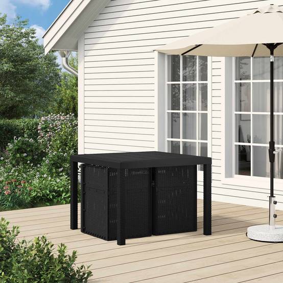 Chaises de jardin polypropylène anthracite 53 x 47 x 88.5 cm, Poids:18.4kg - PANGIVO - Image 3