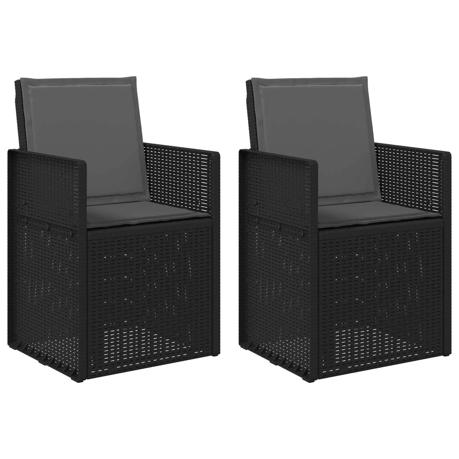 Chaises de jardin polypropylène anthracite 53 x 47 x 88.5 cm, Poids:18.4kg - PANGIVO - Image 2