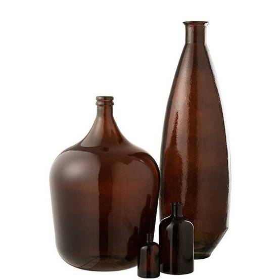 Vase en verre marron 29x29x71 cm Vase en verre marron 29x29x71 cm