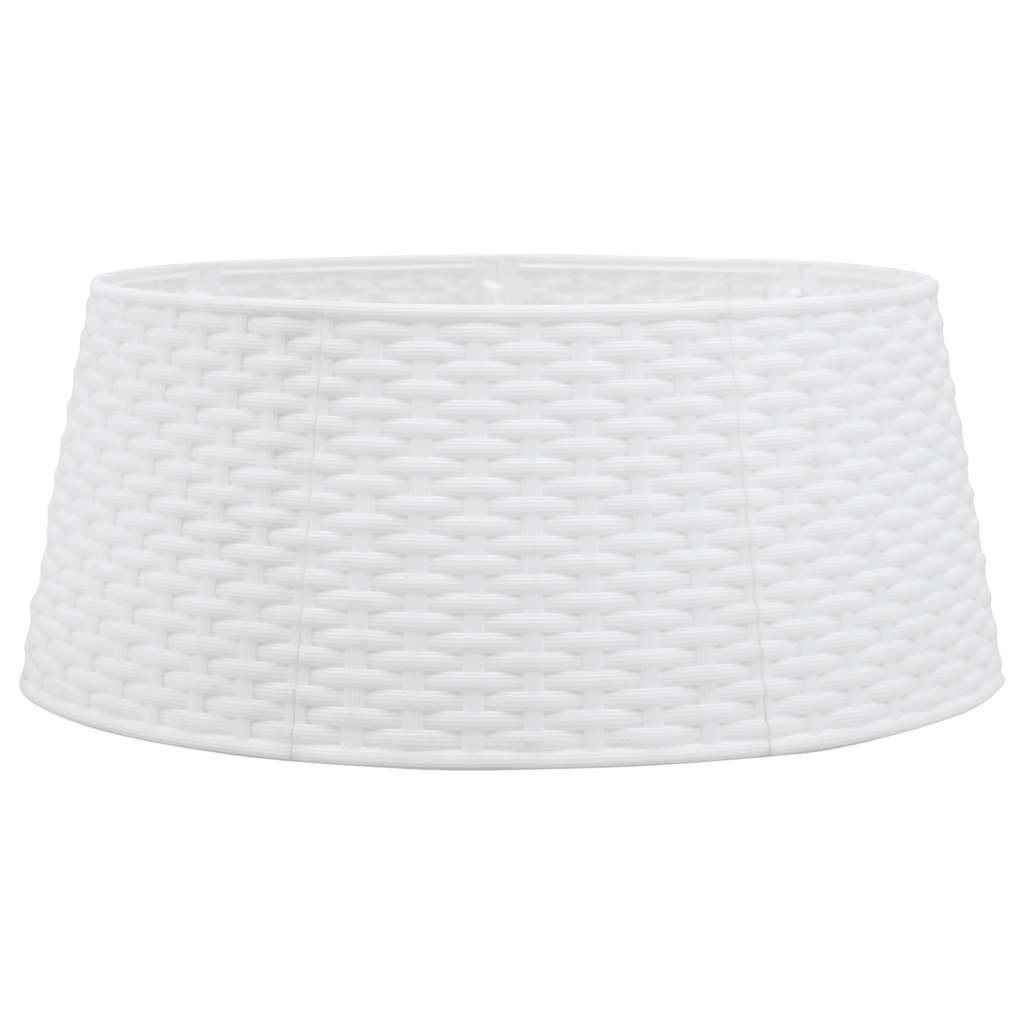 Vidaxl - Jupe de sapin de Noël-Collier de sapin de Noël-Cache pied de sapin blanc Ø56x23 cm plastique - Image 2