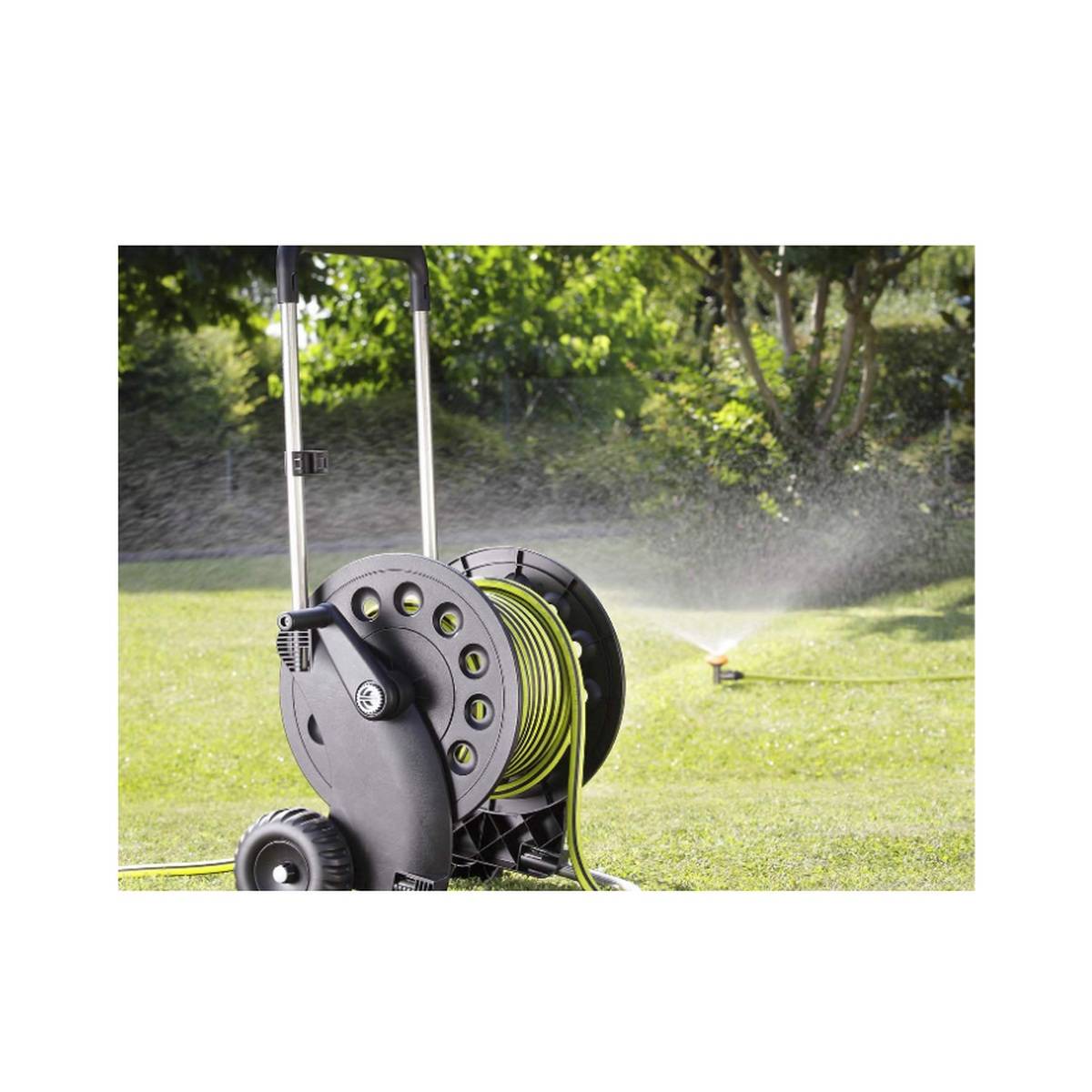 Claber - Chariot enrouleur sur roues Claber pour tuyau d'arrosage 60 m 1/2"ou 50 m 5/8" - Imagen 3