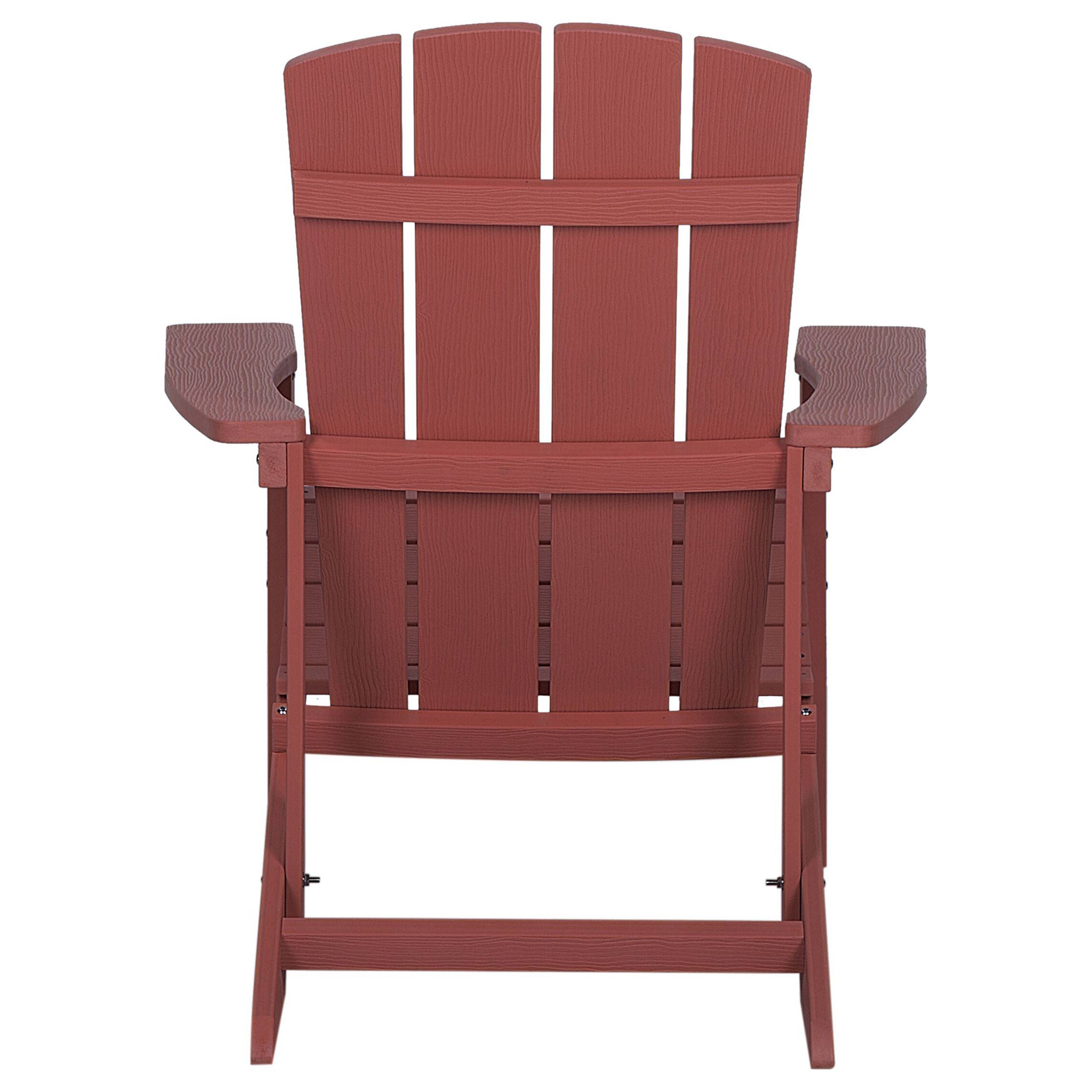 Beliani - Chaise de jardin Bois synthétique Rouge ADIRONDACK - 75x88x88- Beliani - Image 7