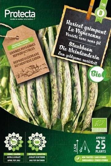 Protecta - Semence Haricot grimpant La Vigneronne BIO