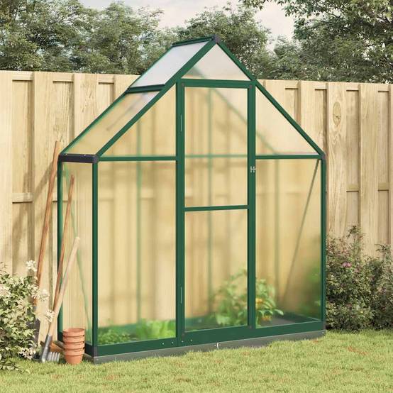 Serre Jardin Polycarbonate Aluminium Protection Hivernage 169x58x202cm Vert - ComfortXL Outdoor Living - Image 1