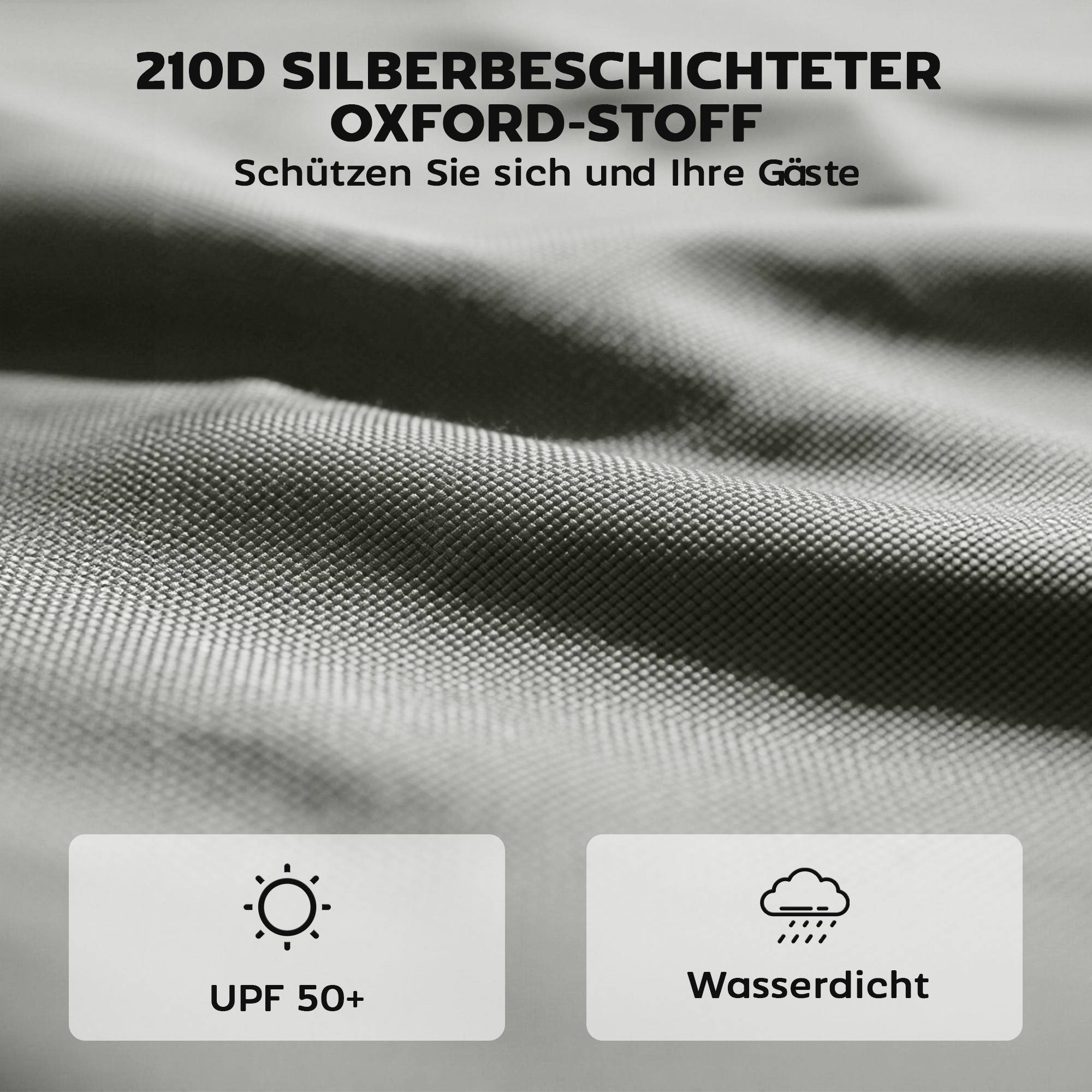 ComfortXL - Toiles de rechange tissu Oxford pour tonnelle pliante parois zippées 3x3m gris clair - ComfortXL Outdoor Living - Image 7