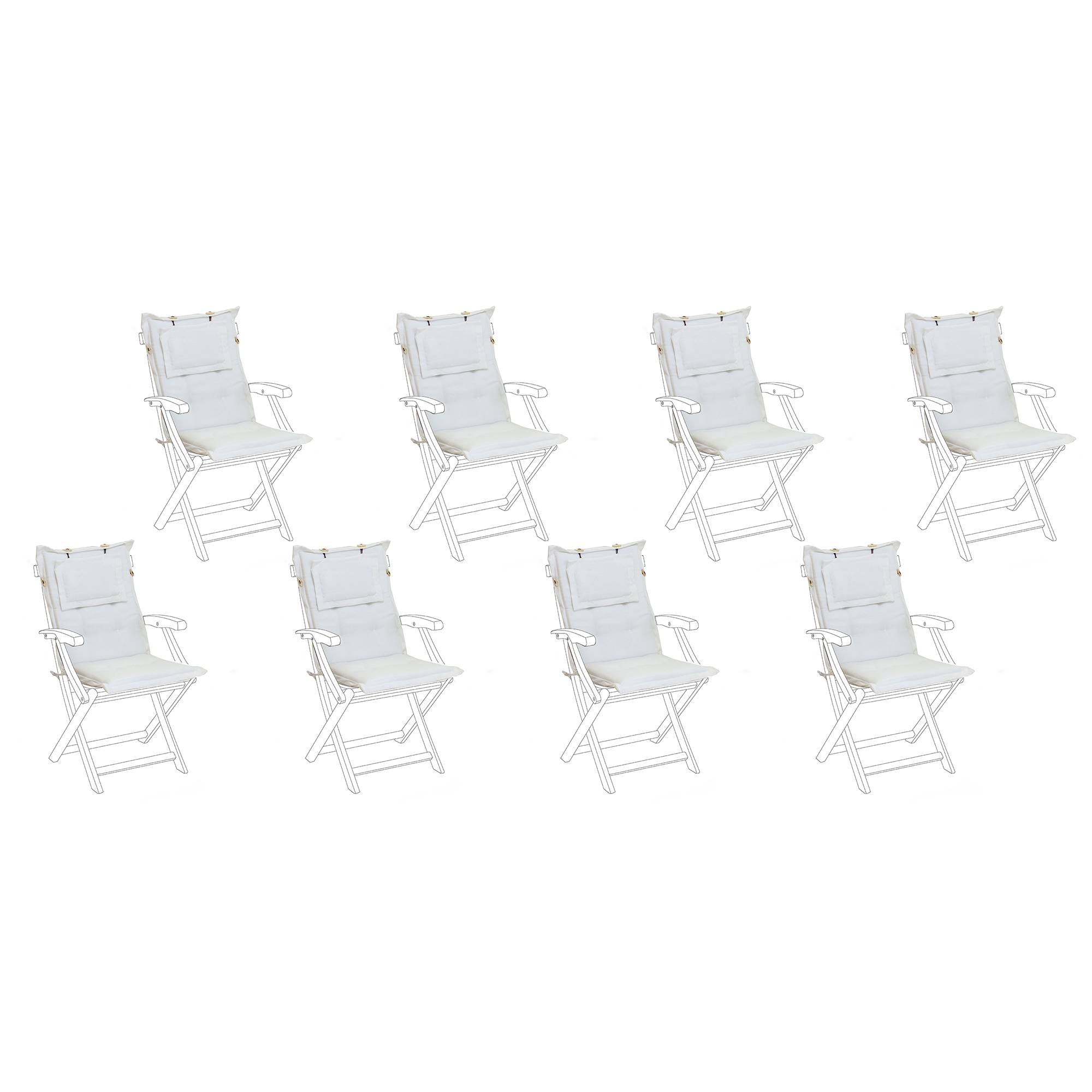 Beliani - Coussin d'assise d'extérieur Polyester Blanc cassé MAUI - Beliani - Imagen 1