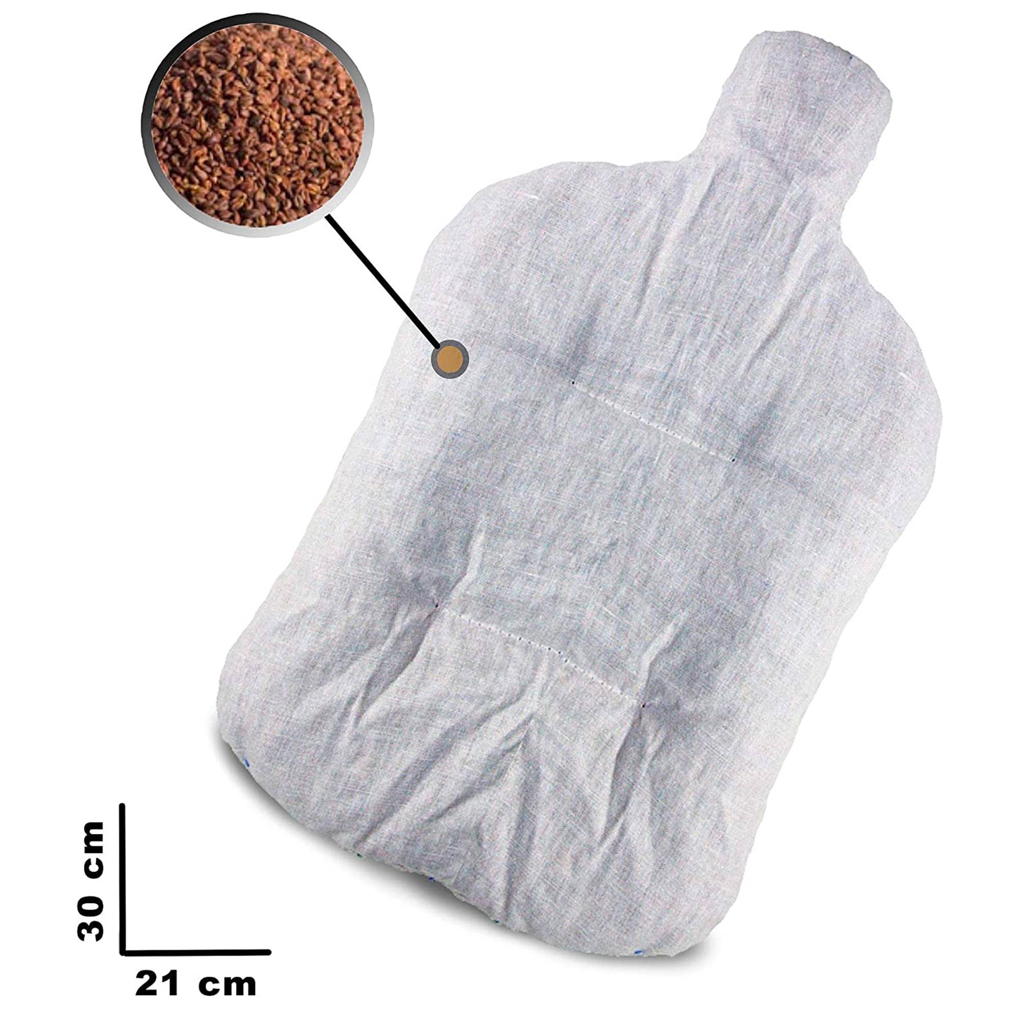Fishtec - Bouillotte naturelle Pepins de Raisin Polaire rouge Chaud ou Froid Soulage Lavable 30 C - Image 4