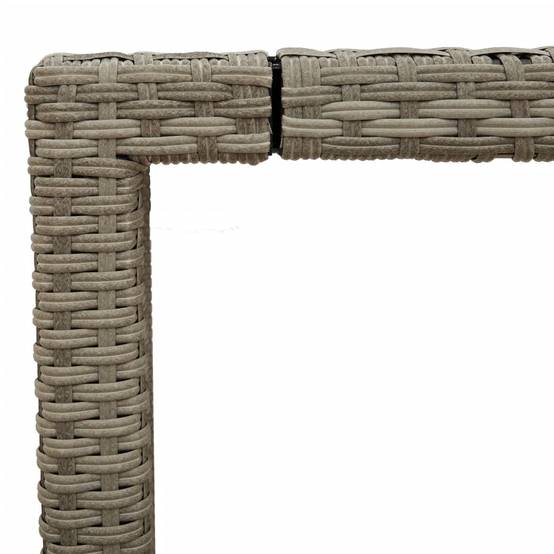Table de jardin résine tressée verre gris clair 190 x 90 x 75 cm - PANGIVO - Image 10