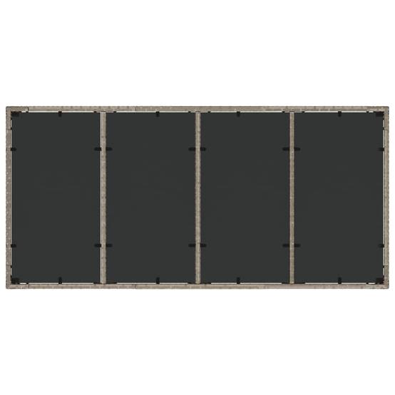 Table de jardin résine tressée verre gris clair 190 x 90 x 75 cm - PANGIVO - Image 8