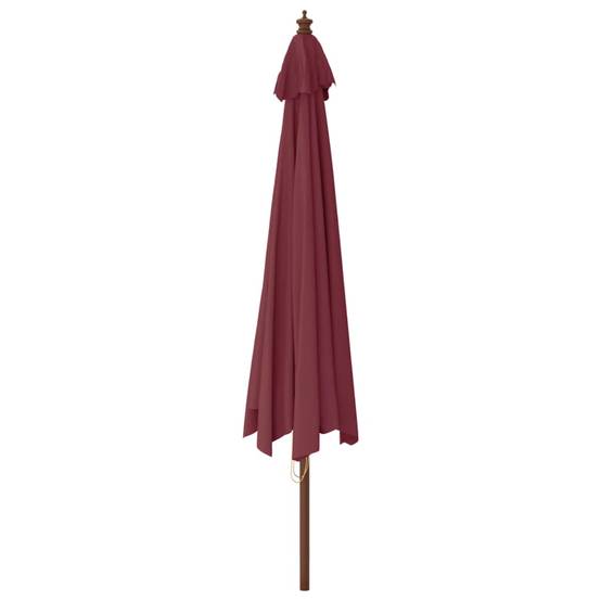 Maison Chic - Parasol de jardin - Parasol d'extérieur avec mât en bois rouge bordeaux 400x273 cm P949 - Image 5
