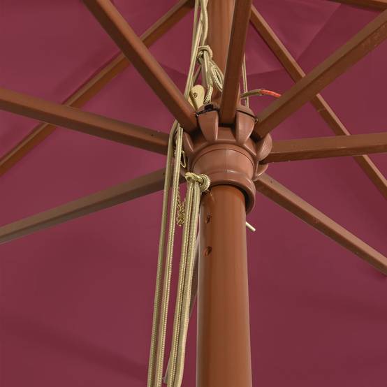 Maison Chic - Parasol de jardin - Parasol d'extérieur avec mât en bois rouge bordeaux 400x273 cm P949 - Image 6