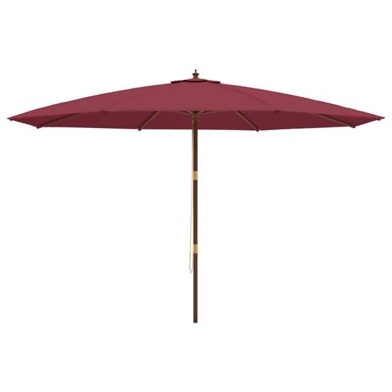 Maison Chic - Parasol de jardin - Parasol d'extérieur avec mât en bois rouge bordeaux 400x273 cm P949 - Image 4