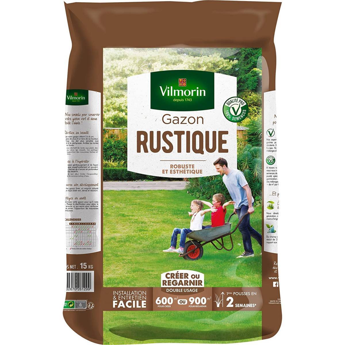Vilmorin - Gazon rustique Vilmorin - sac de 15 kgs - Image 1
