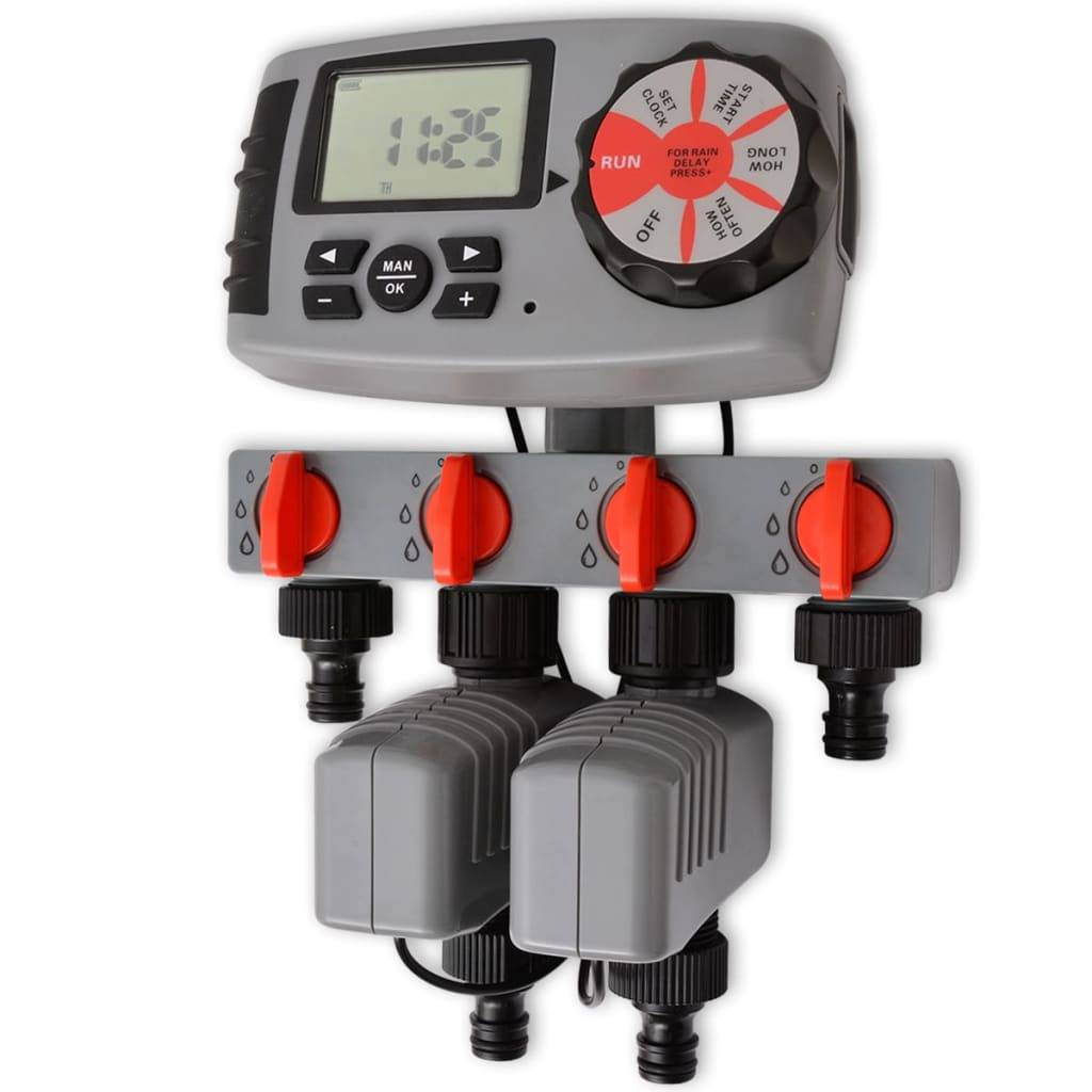Vidaxl - Minuterie automatique d'irrigation avec 4 stations 3 V vidaXL 42352 - Image 1