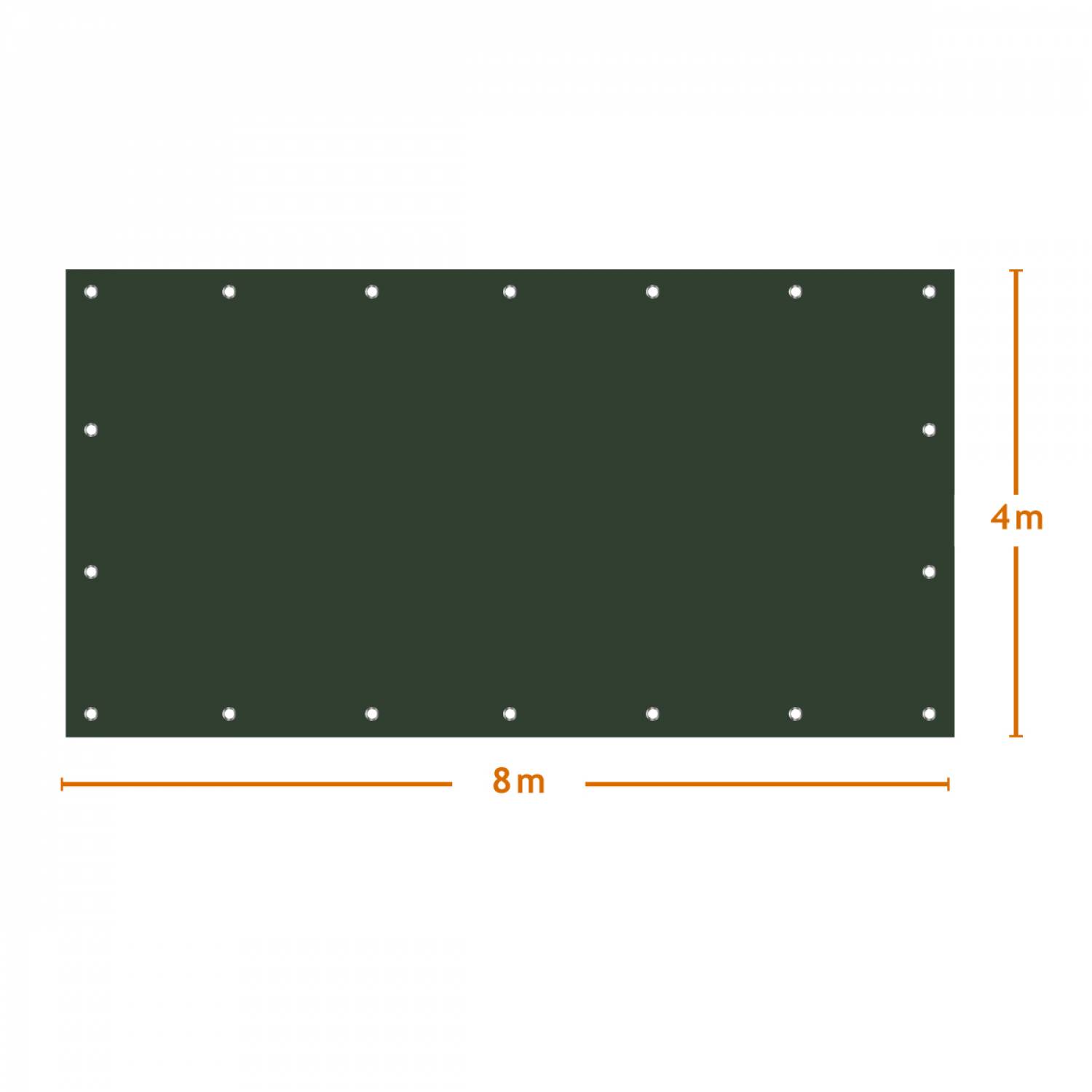 Linxor - Bâche de protection extérieure universelle imperméable réversible avec œillets - 150g - Gris et vert - 4 x 8 m - Linxor - Imagen 3