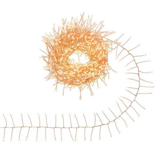 Fééric Lights & Christmas - Guirlande lumineuse micro-LED d'extérieur 10 m 1000 LED blanc chaud fil cuivre 13 fonctions sur secteur - Atmosphera Créateur d'intérieur - Image 3
