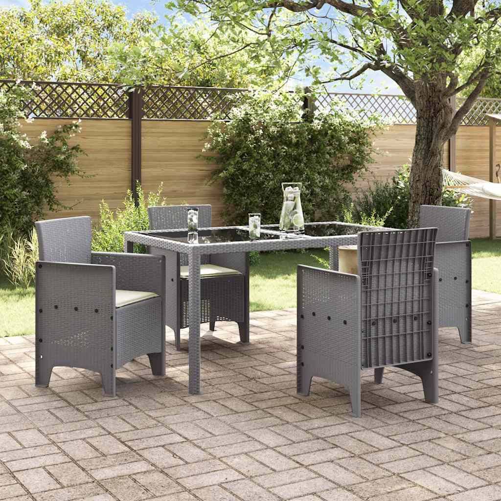 Chaise de jardin polypropylène gris clair 53 x 49 x 85 cm, Poids :24.7kg - PANGIVO - Image 3