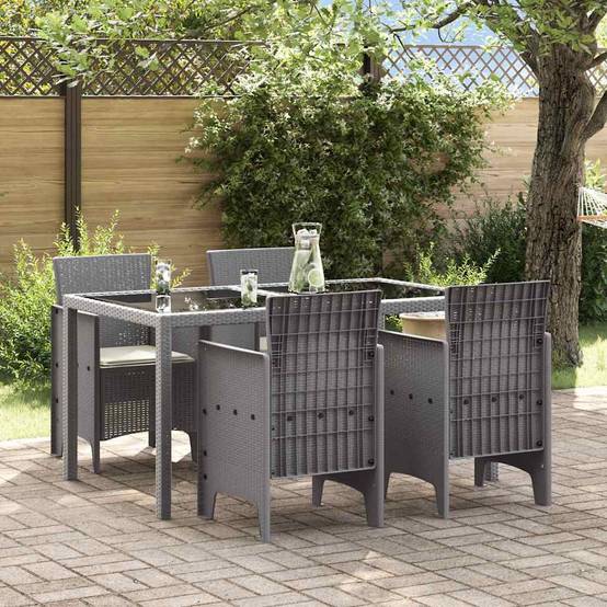 Chaise de jardin polypropylène gris clair 53 x 49 x 85 cm, Poids :24.7kg - PANGIVO - Image 1