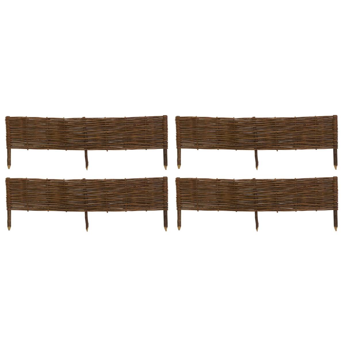 Aubry Gaspard - Bordures en osier tressé naturel (Lot de 4) 120 x 25 cm - Imagen 1
