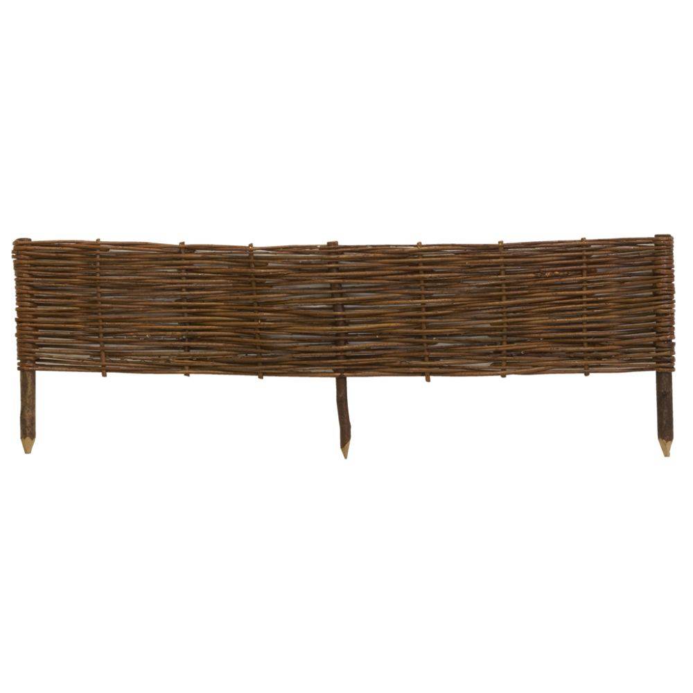 Aubry Gaspard - Bordures en osier tressé naturel (Lot de 4) 120 x 25 cm - Imagen 4