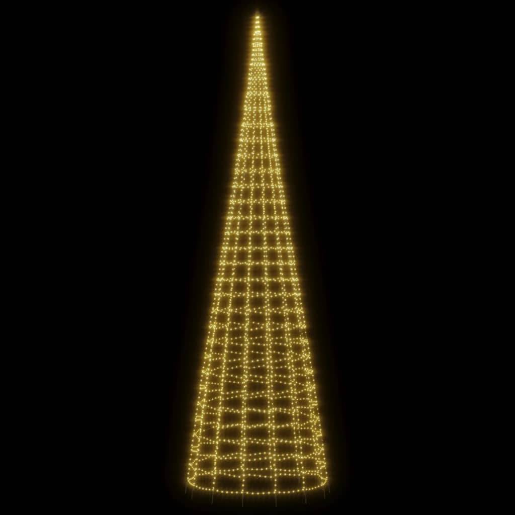 Sapin De Noël - Arbre de Noël lumineux sur mât de drapeau 3000 LED blanc 800 cm - Image 3