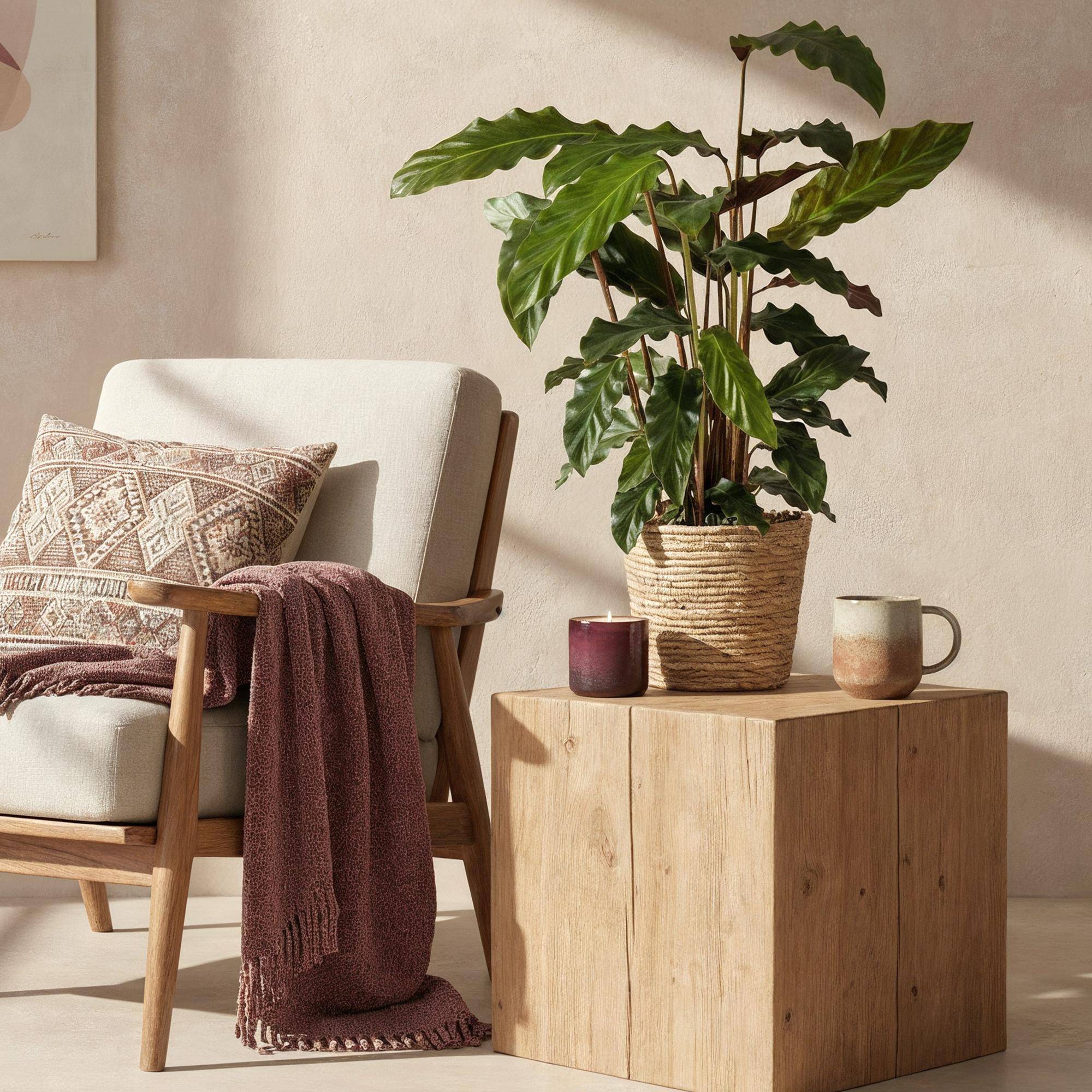 Calathea Rufibarba - Pot de 17cm - Hauteur 55-60cm - Panier - Plantes d'intérieur - Image 4
