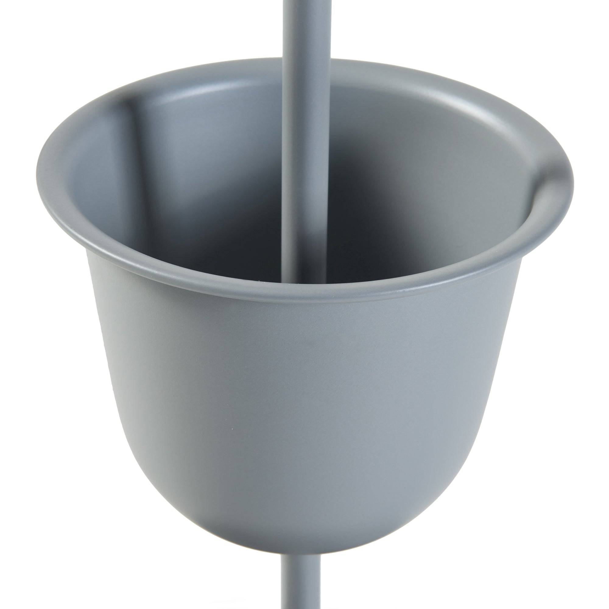 Porte-plantes style intemportel support 48 x 23 cm 1 cache-pot gris - Image 4
