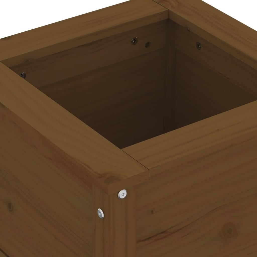 Maison Chic - Jardinière, Bac à fleurs, Pot de fleurs marron miel 40x40x39 cm bois massif de pin - Imagen 7
