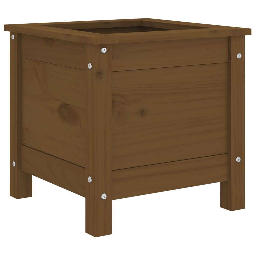 Maison Chic - Jardinière, Bac à fleurs, Pot de fleurs marron miel 40x40x39 cm bois massif de pin - Imagen 1