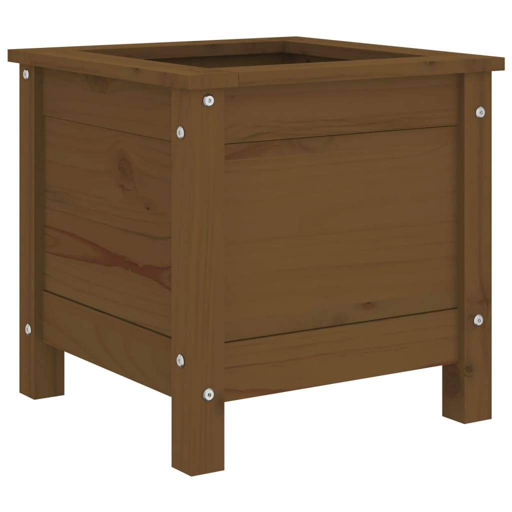 Maison Chic - Jardinière, Bac à fleurs, Pot de fleurs marron miel 40x40x39 cm bois massif de pin - Imagen 4